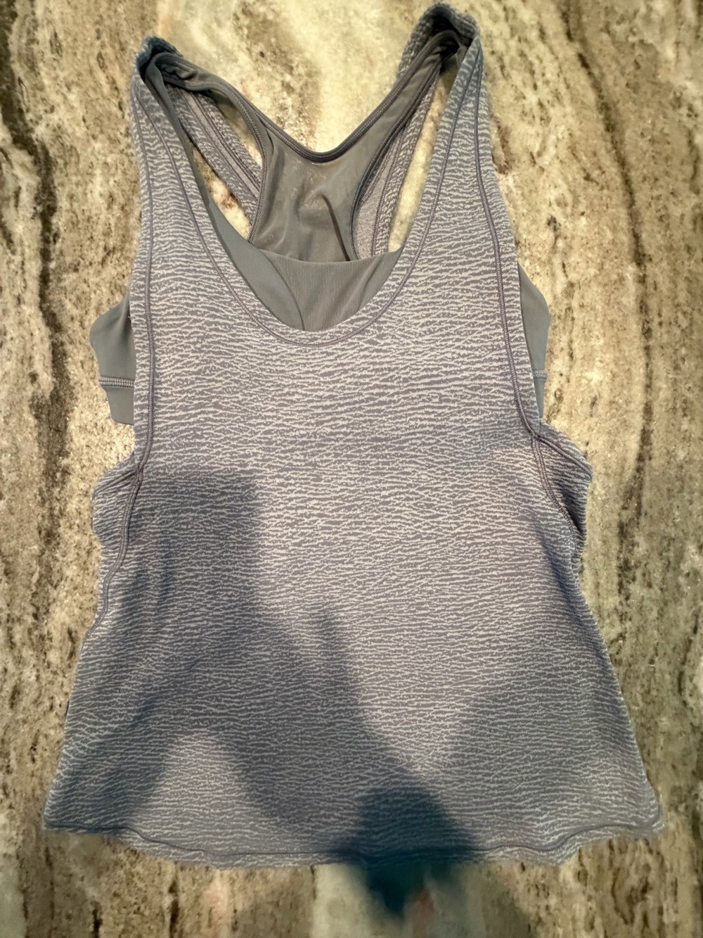 Vuori Women's Tank Top Size Small Gray Built In Bra Racerback